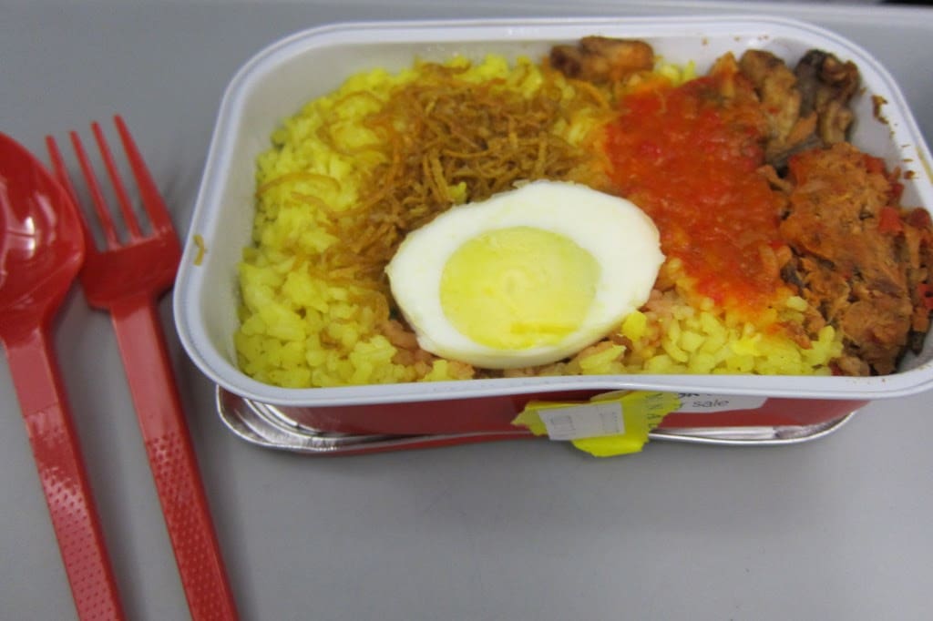 Nasi Kuning on Air Asia - SG to Jakarta