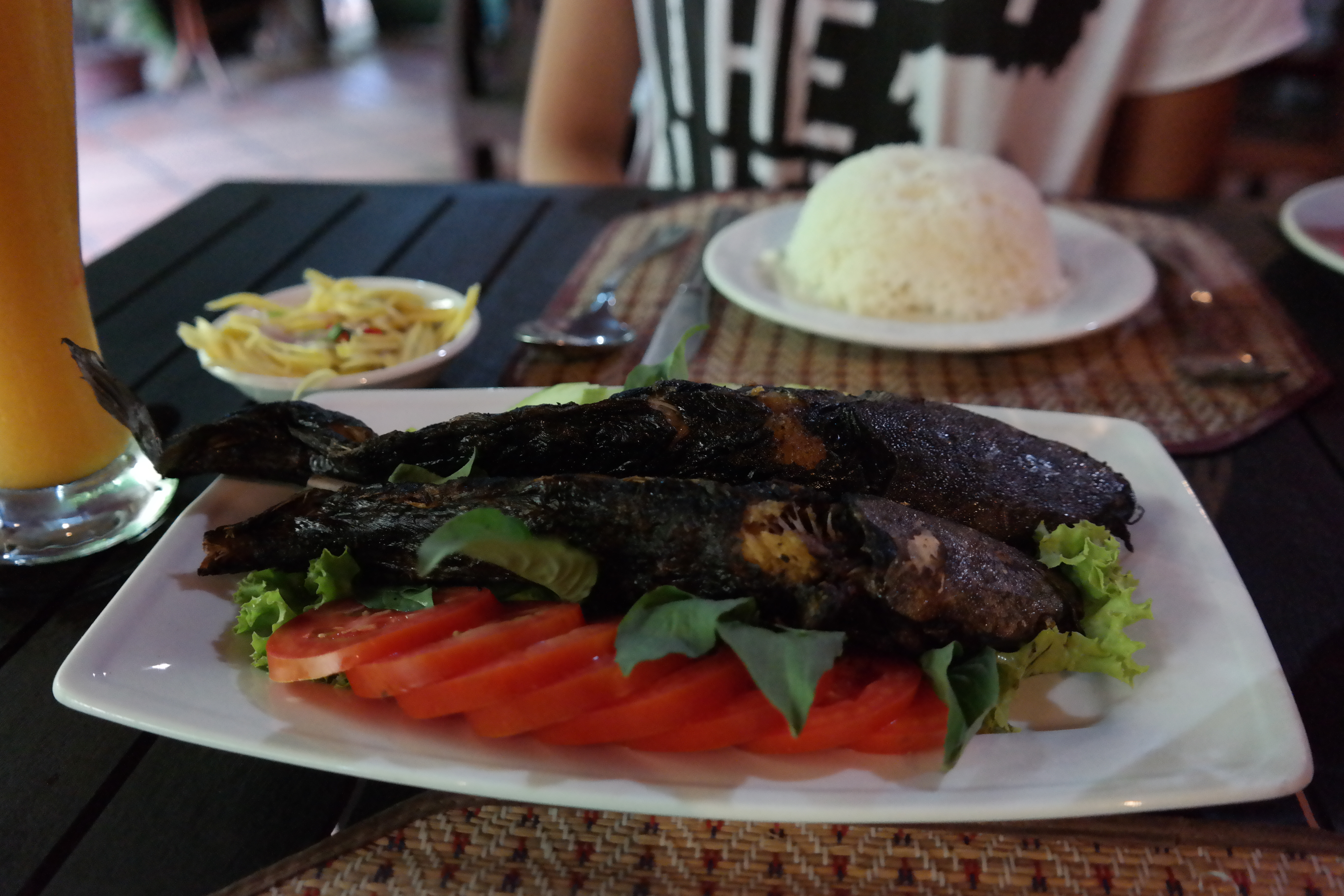 Aromatic Kreong Mekong Catfish (Grilled Fish Covered with Herbs Paste)