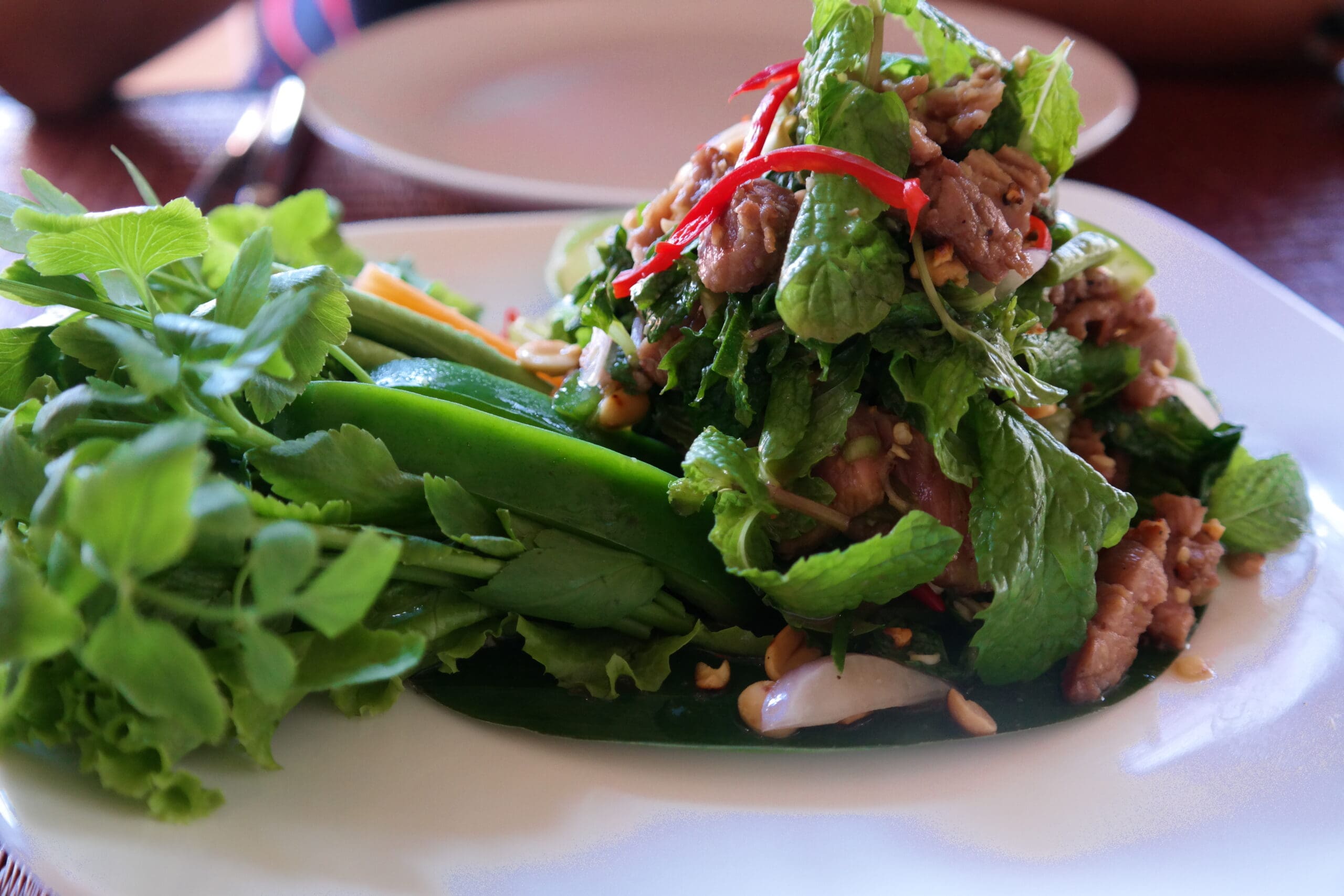 Cambodian Food Khmer Prahok Ktiss (Spicy Pork Dip)