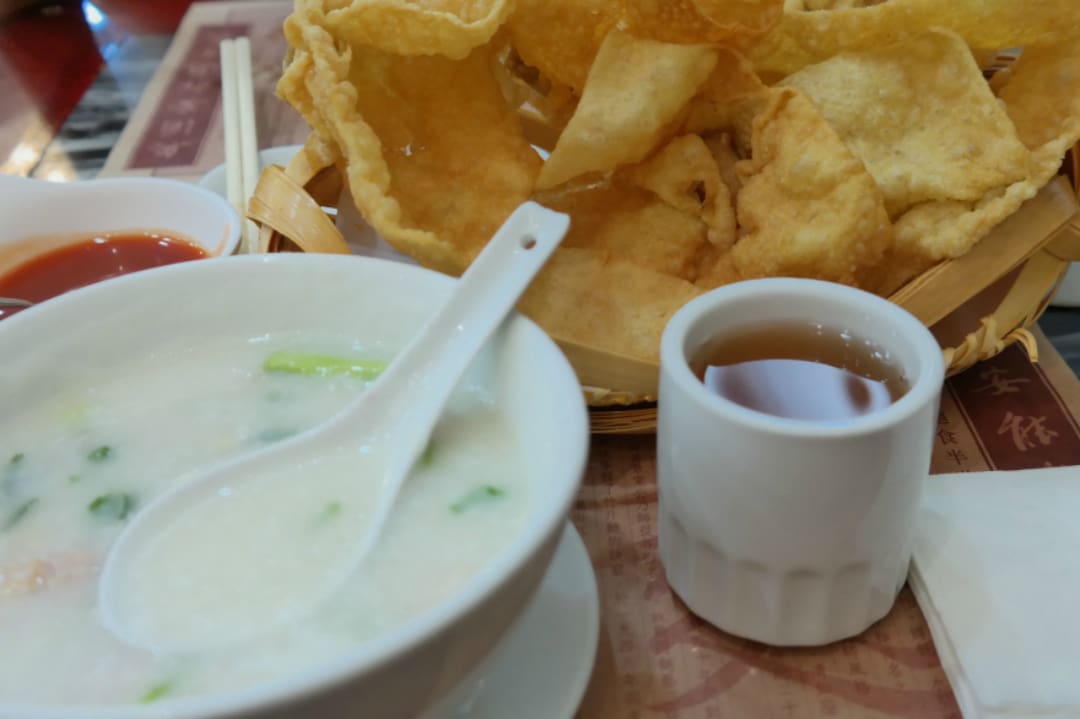 Hong Kong Local Food Delicacy Crab Congee