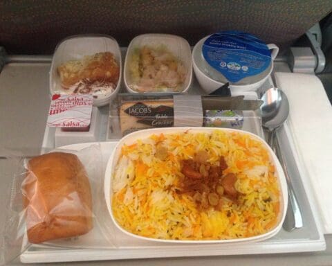 Meals in Emirates - Asia to Europe