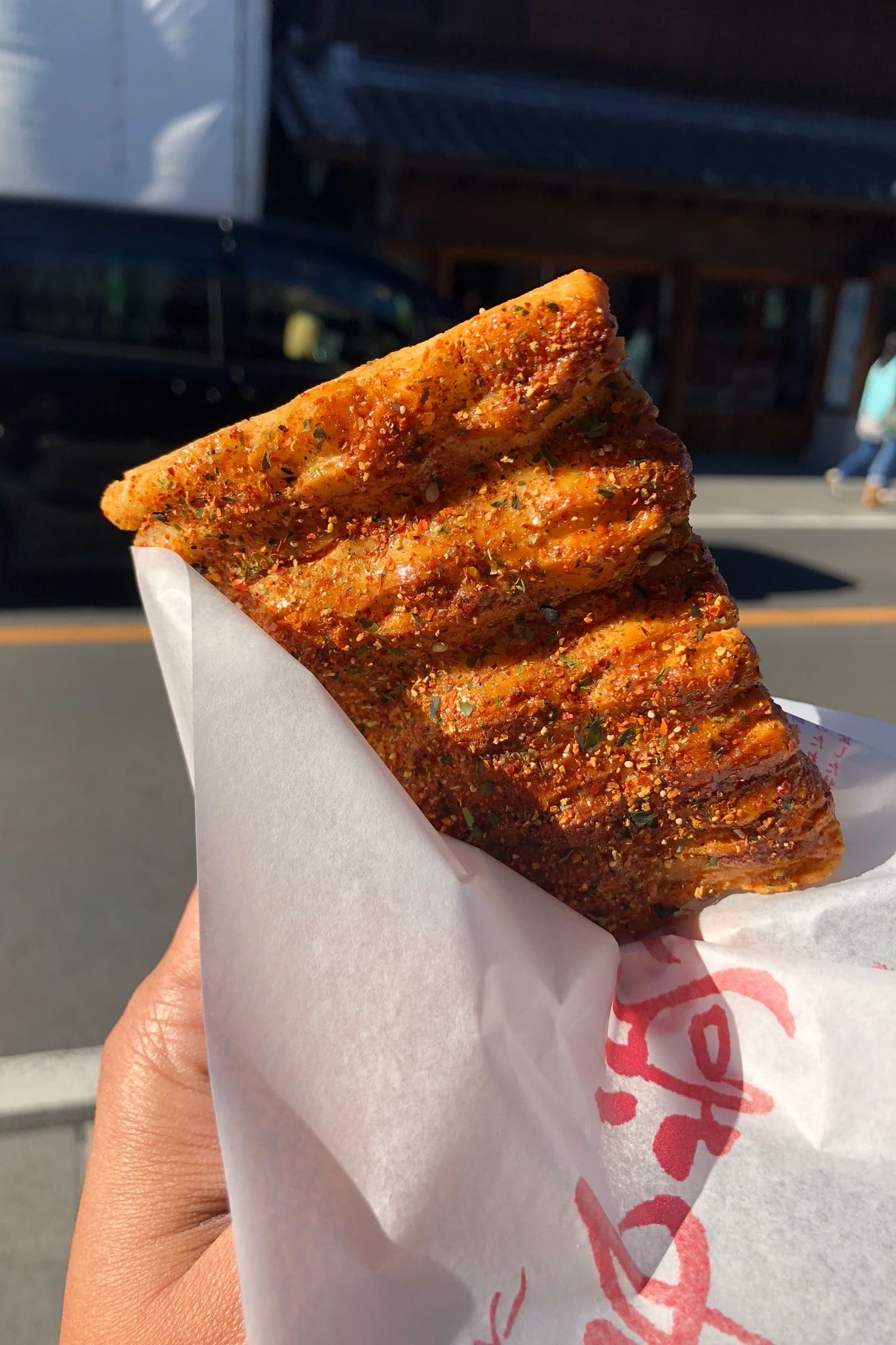 Japanese spicy rice crackers