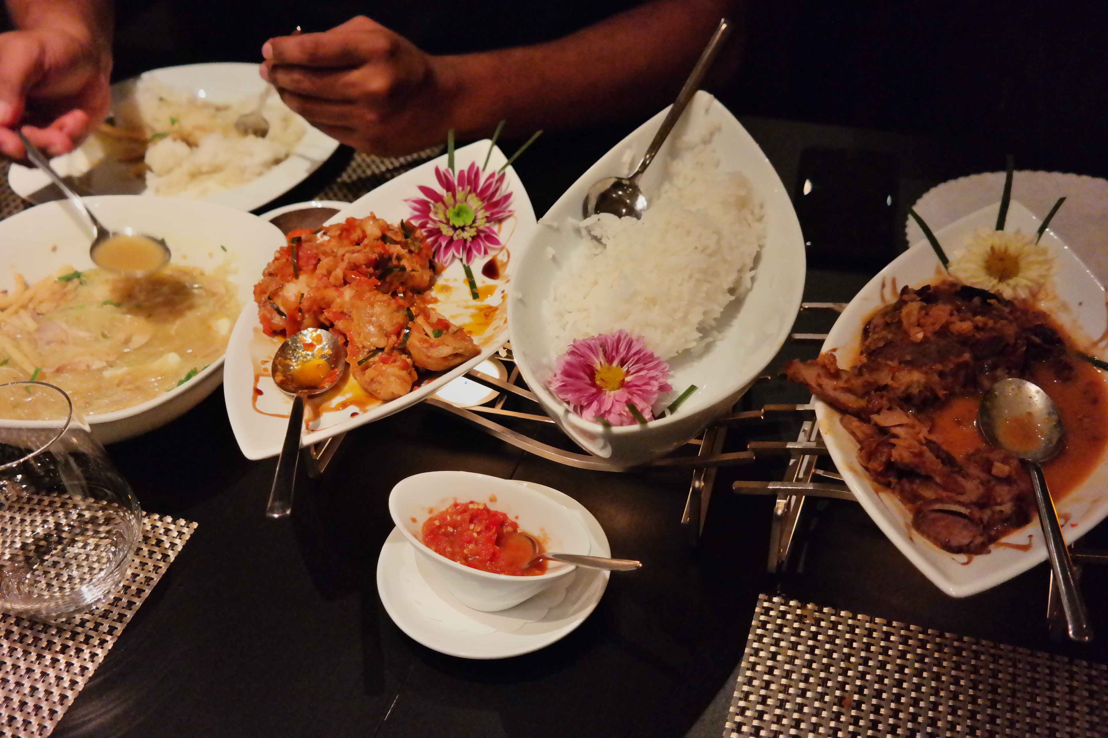 Eating Indonesian Food in Zurich Switzerland With Cousins