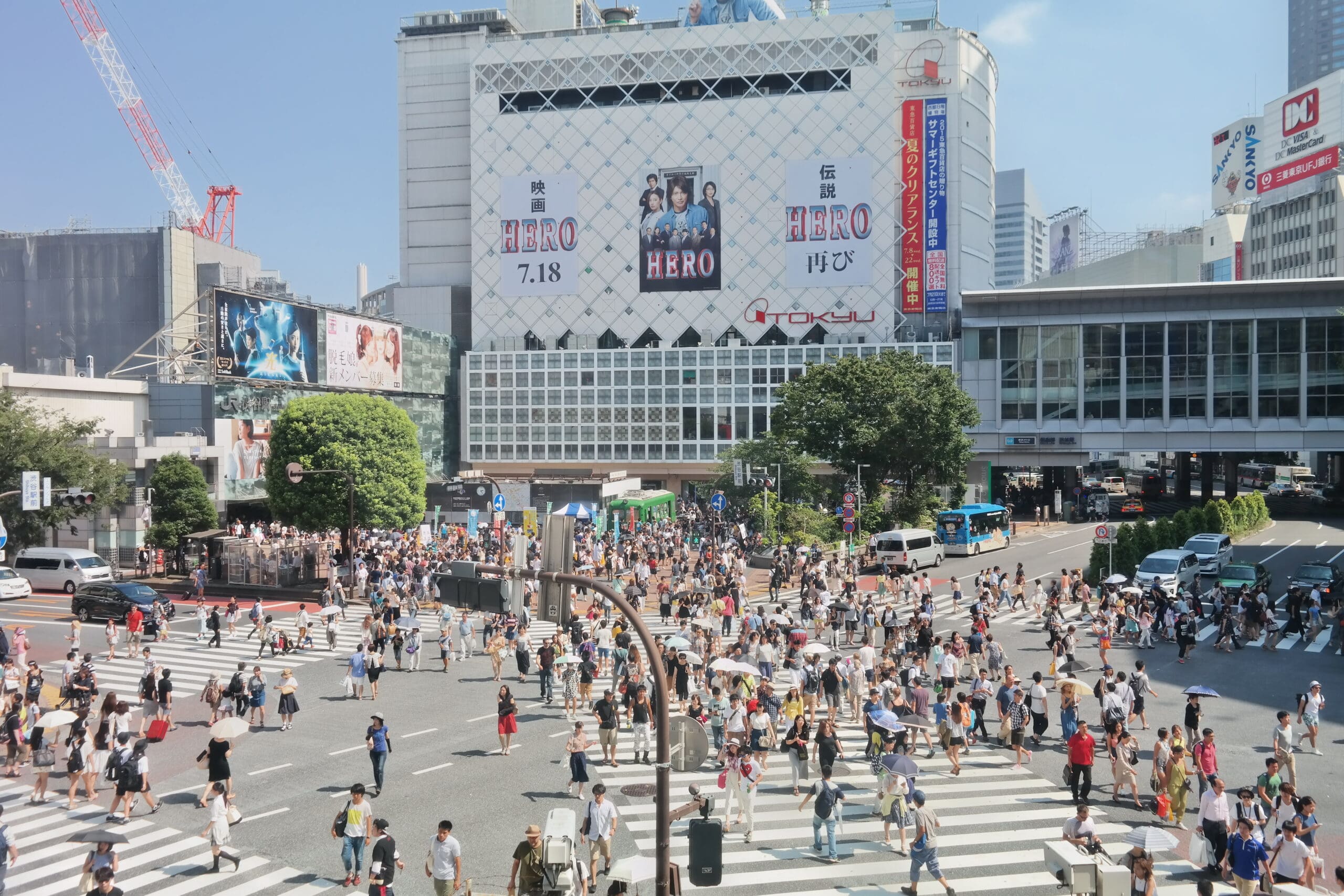 Shibuya Crossing in Tokyo With Thousands Strangers