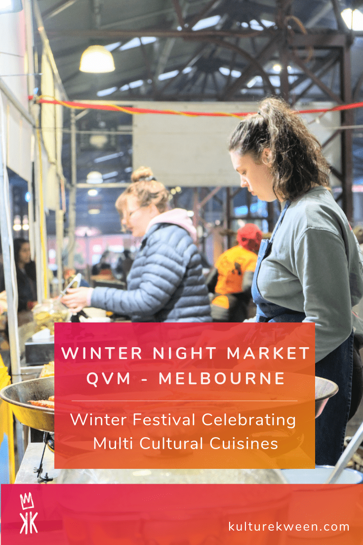 QVM winter night market Melbourne