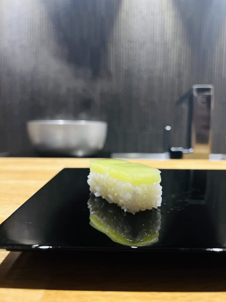 Minamishima Melbourne Omakase Sushi Japanese Hasuimo no Kuki Taro Stem