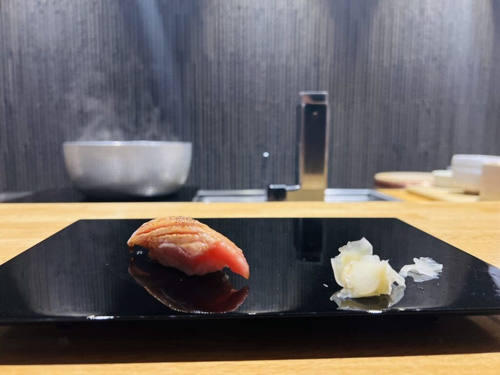 Minamishima Melbourne Omakase Sushi Japanese Toro Aburi Seared Blue Fin Tuna